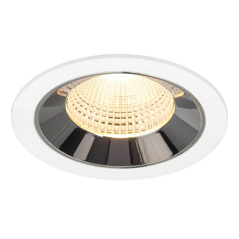 SLV 1009791 NUMINOS® L Deckeneinbauleuchte weiß/chrom 3000K 55° CRI90 ,  Einbau Ø 12cm